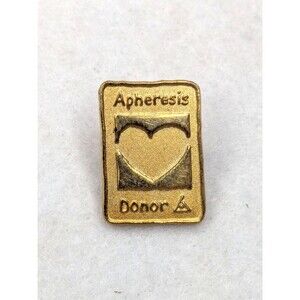 Gold-tone Apheresis Donor Pin Made in USA